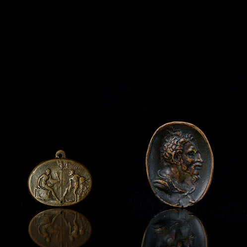 XV century Bronze plaquettes including a cast after the Felix Gem in the Ashmolean