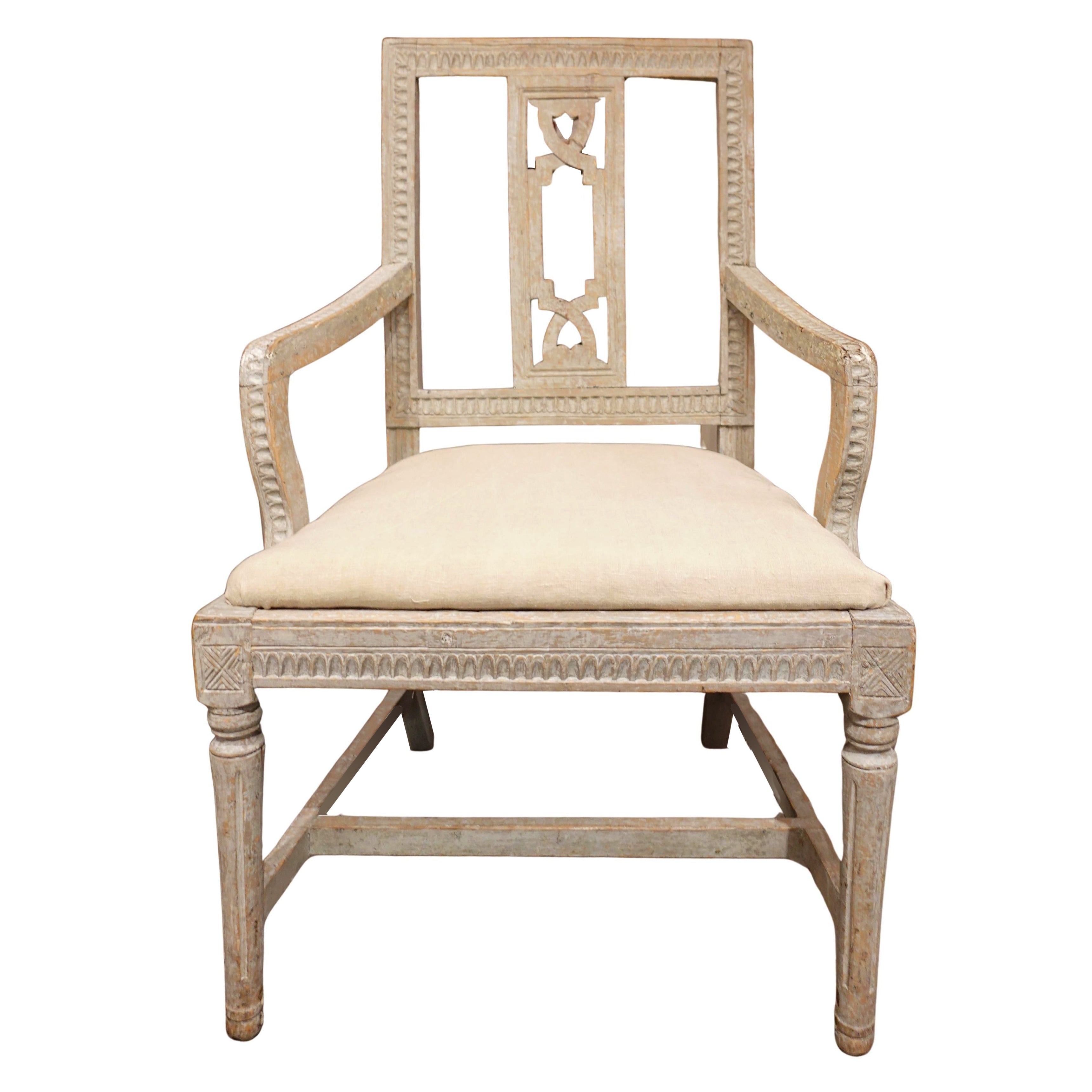 19th-Century Swedish Gustavian Accent Chair