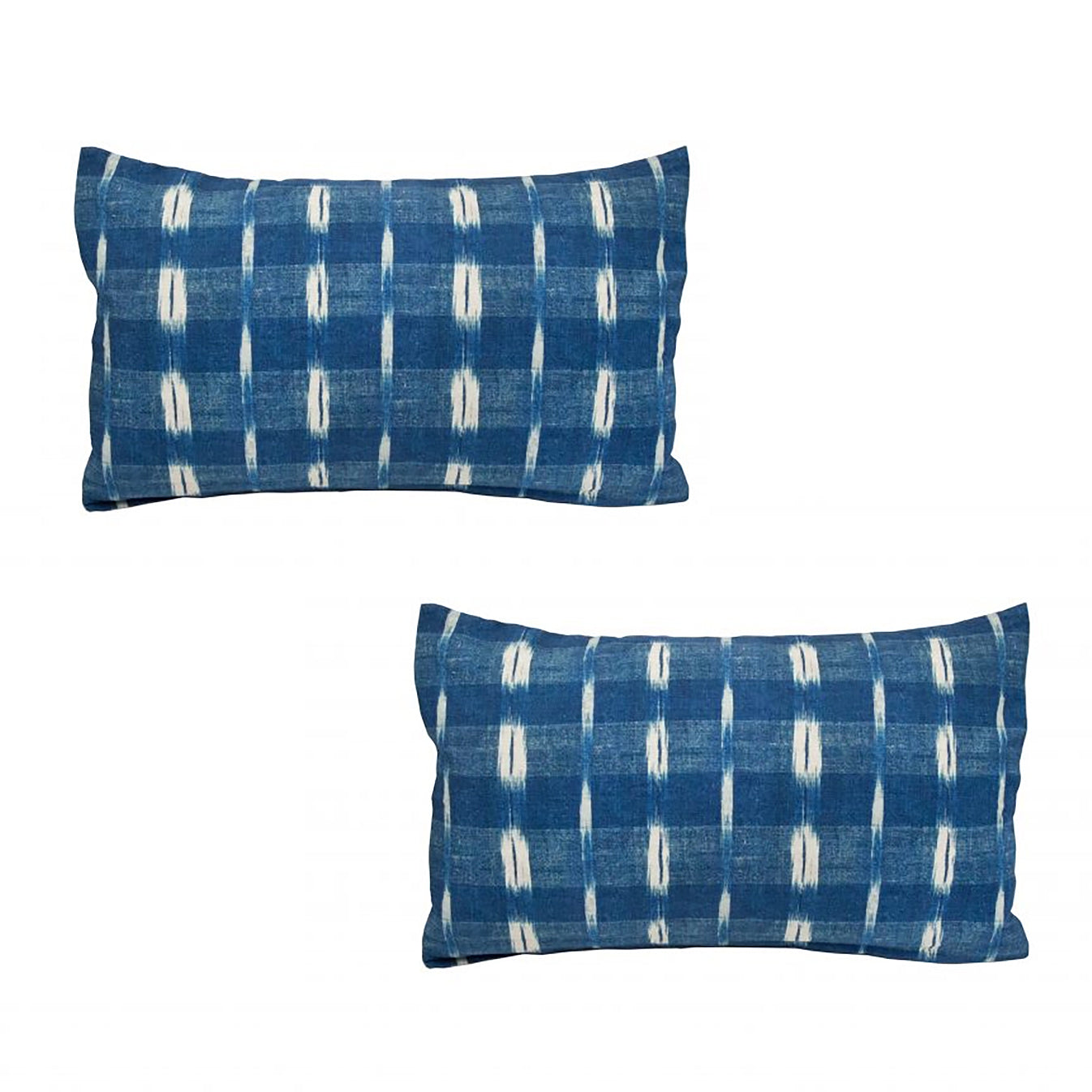 Antoinette-Poisson-83a-Flamme-Indigo-Linen-Pillow-T2-USA-Seller