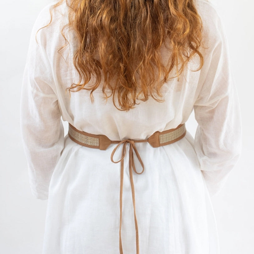 Boho Chic fair trade natural Babylonia Sandrift Belt by Lorna Murray Australia