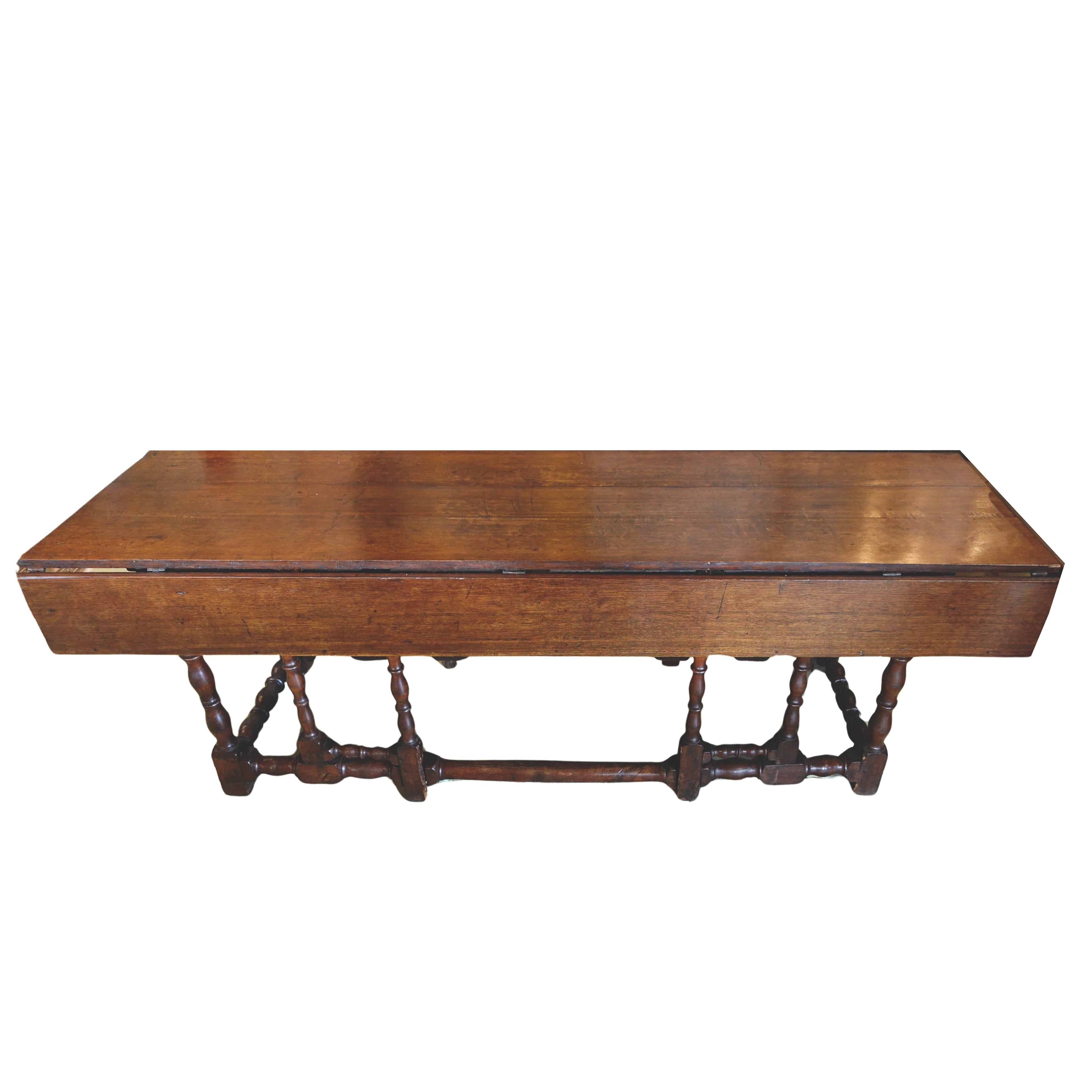 Wooden table with a rustic design on a white background