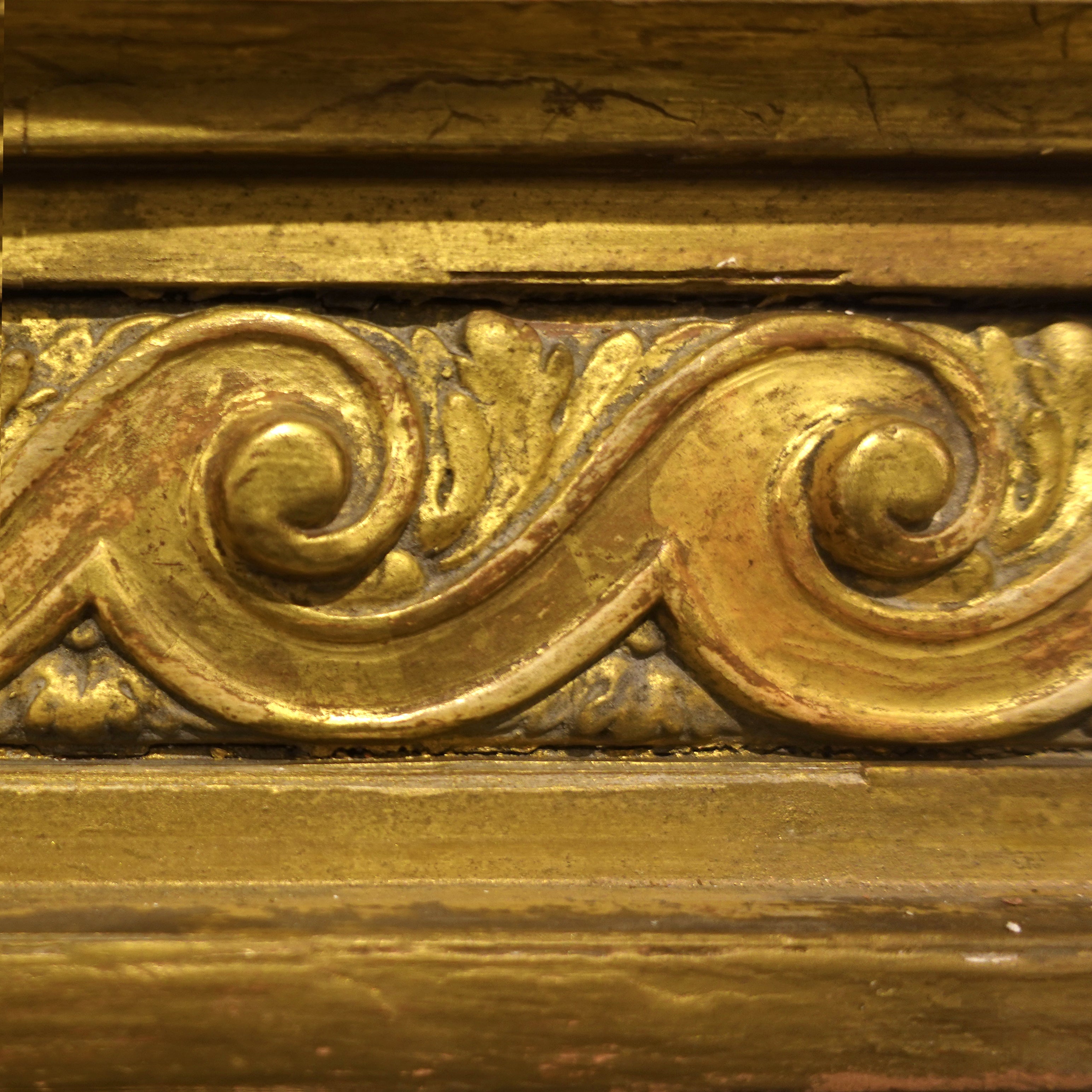 Large-Scale-Antique-French-Mirror-Frame-Gilt-Bronze-Finish