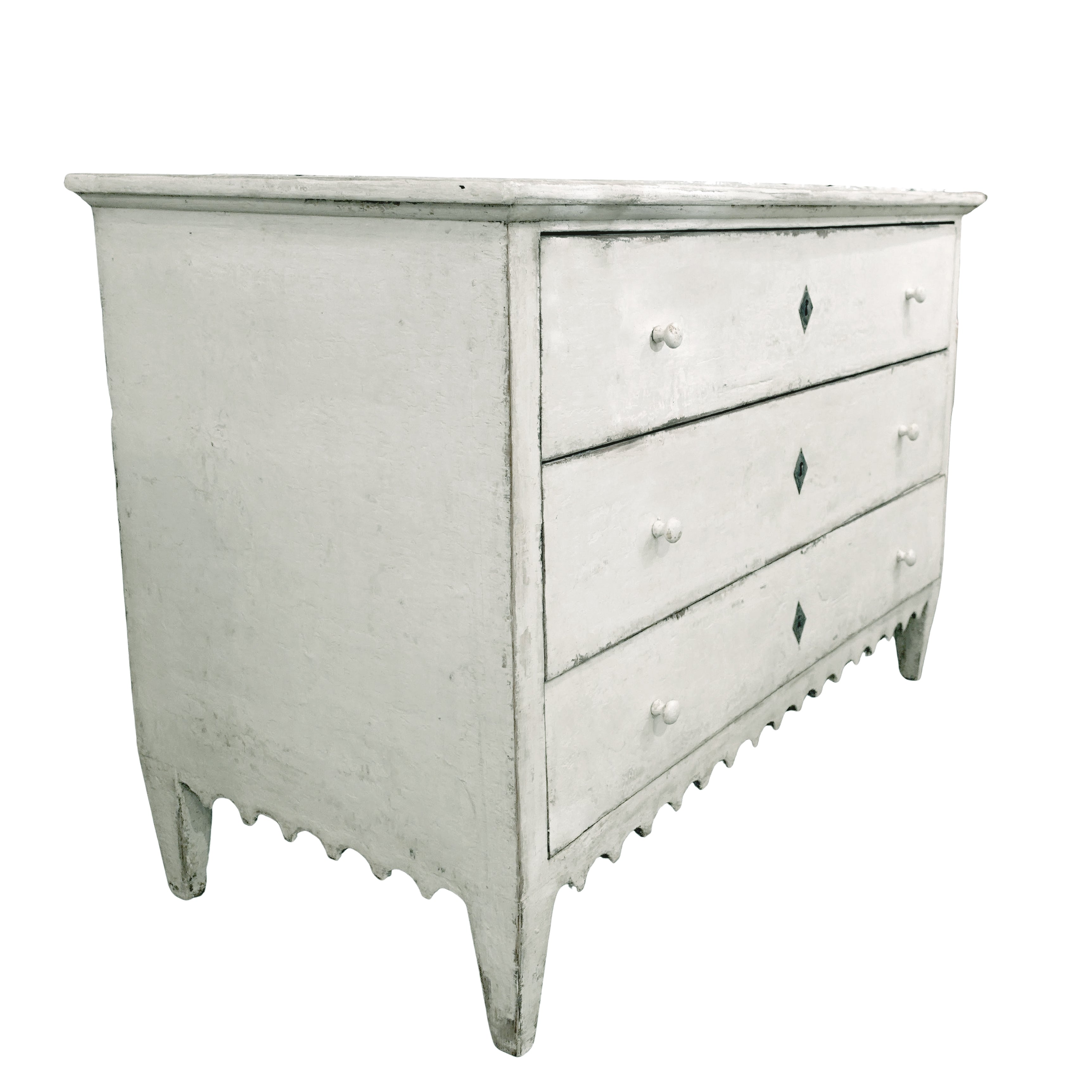 Authentic Gustavian 19th century Swedish commode with original antiquated patina offered by Le Historique