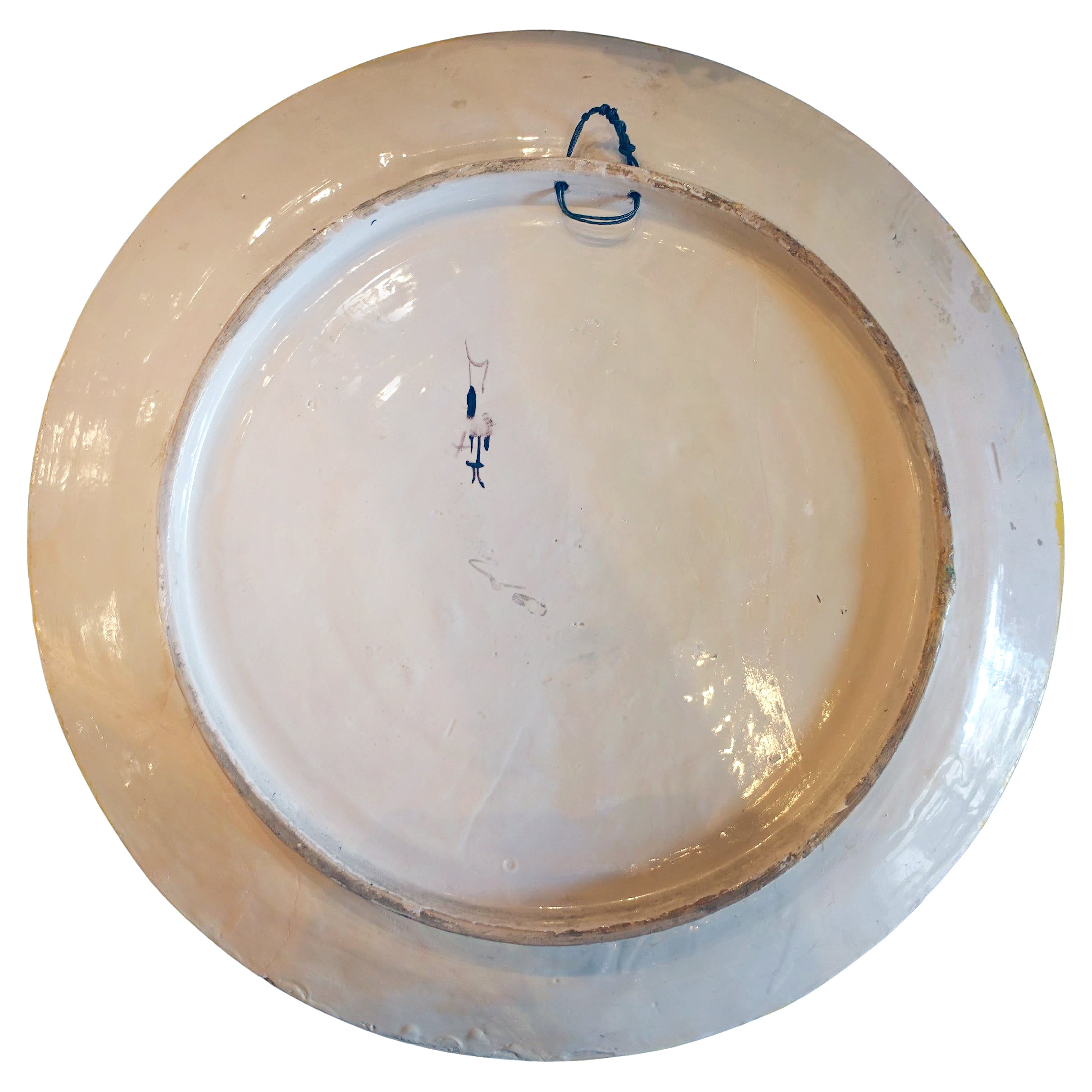 19th C. Italian Maiolica Wall Plate | Frolicking Cherubim