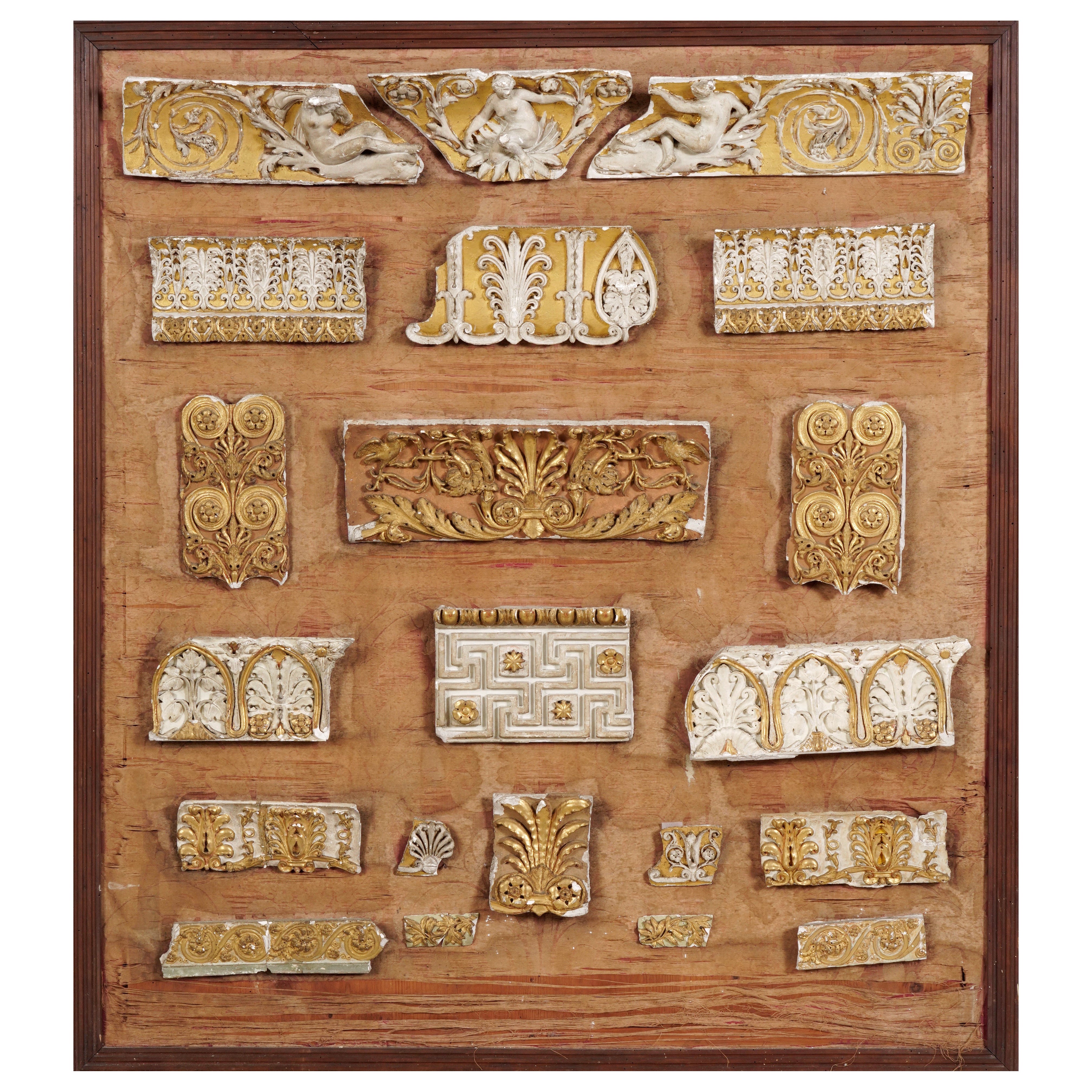Le-Historique-Monumental-Gilt-Plaster-Cornice-Fragments-Antique
