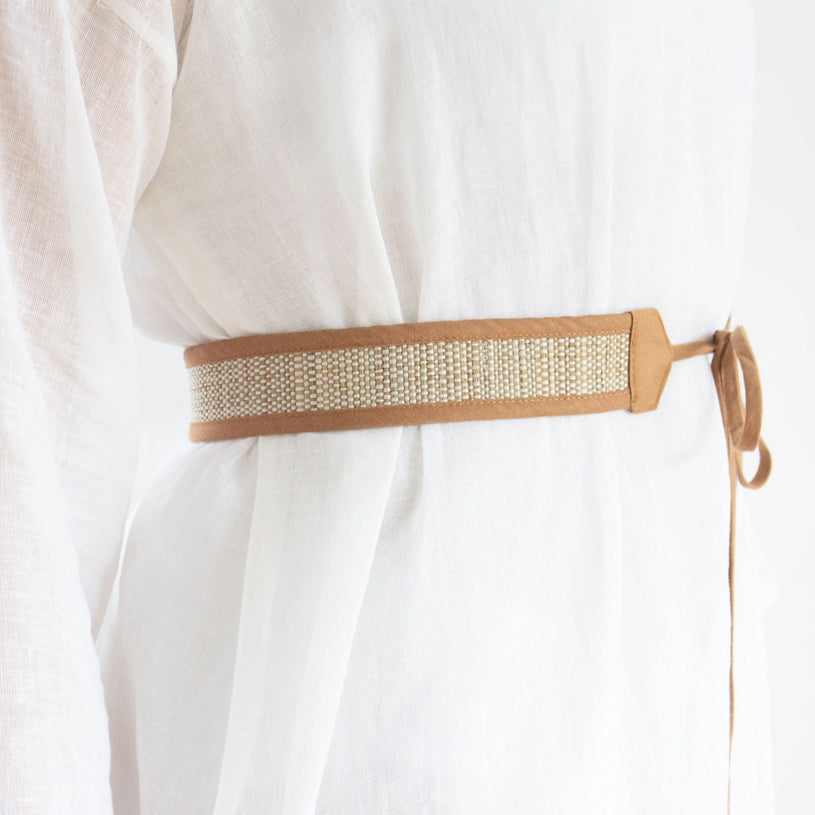 Boho Chic fair trade natural Babylonia Sandrift Belt by Lorna Murray Australia