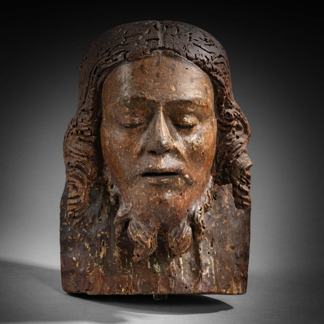 Antique-Florentine-Quattrocento-Religious-Sculpture-Fragment