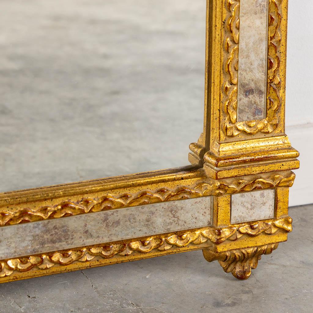 Elaborate and beautiful vintage Louis XVI style mirror by Deknudt Belgium for sale by the luxury Loudoun Boutique in Leesburg VA