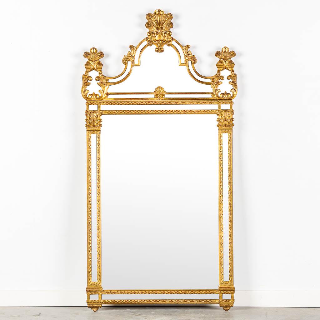 Elaborate and beautiful vintage Louis XVI style mirror by Deknudt Belgium for sale by the luxury Loudoun Boutique in Leesburg VA