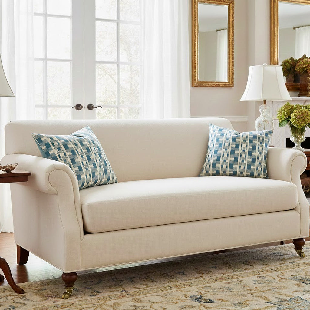 Antoinette Poisson Ikat Linen Pillow Pair - Style 14A - Large 16 x 24