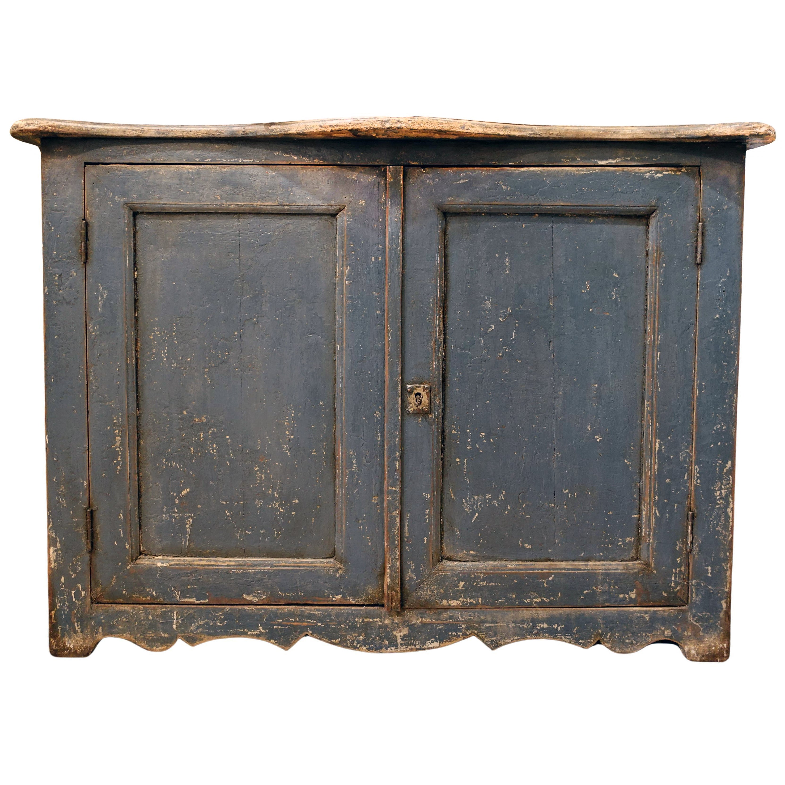 Late 18th century Blue painted Italian Dresser
