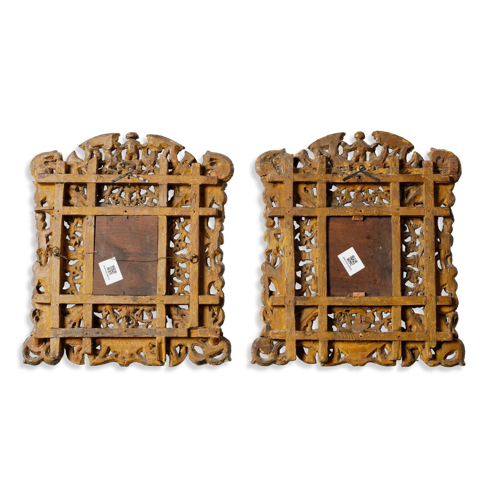 Pair of Elaborately Carved 19th century Giltwood Mirrors