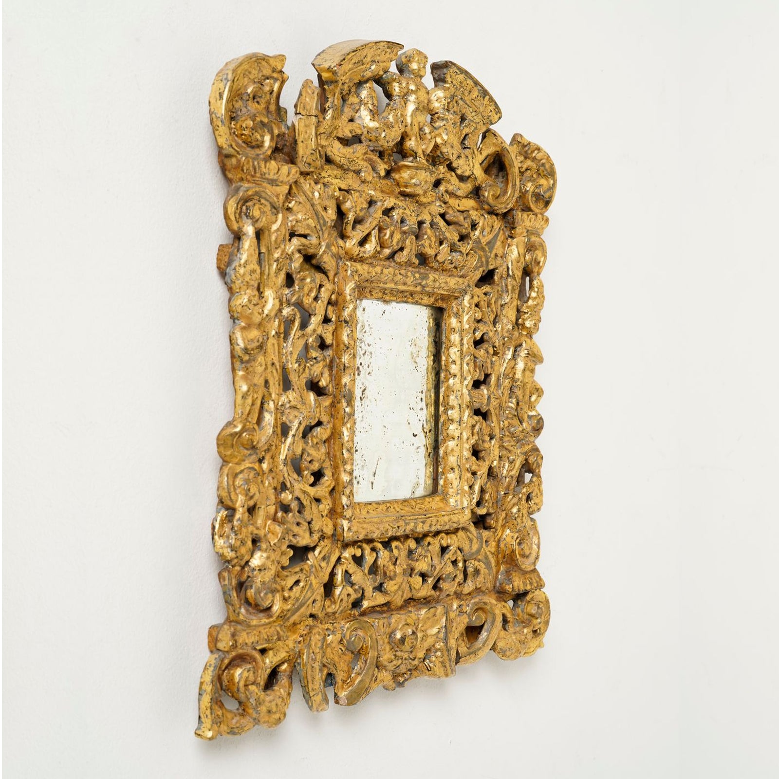 Pair of Elaborately Carved 19th century Giltwood Mirrors