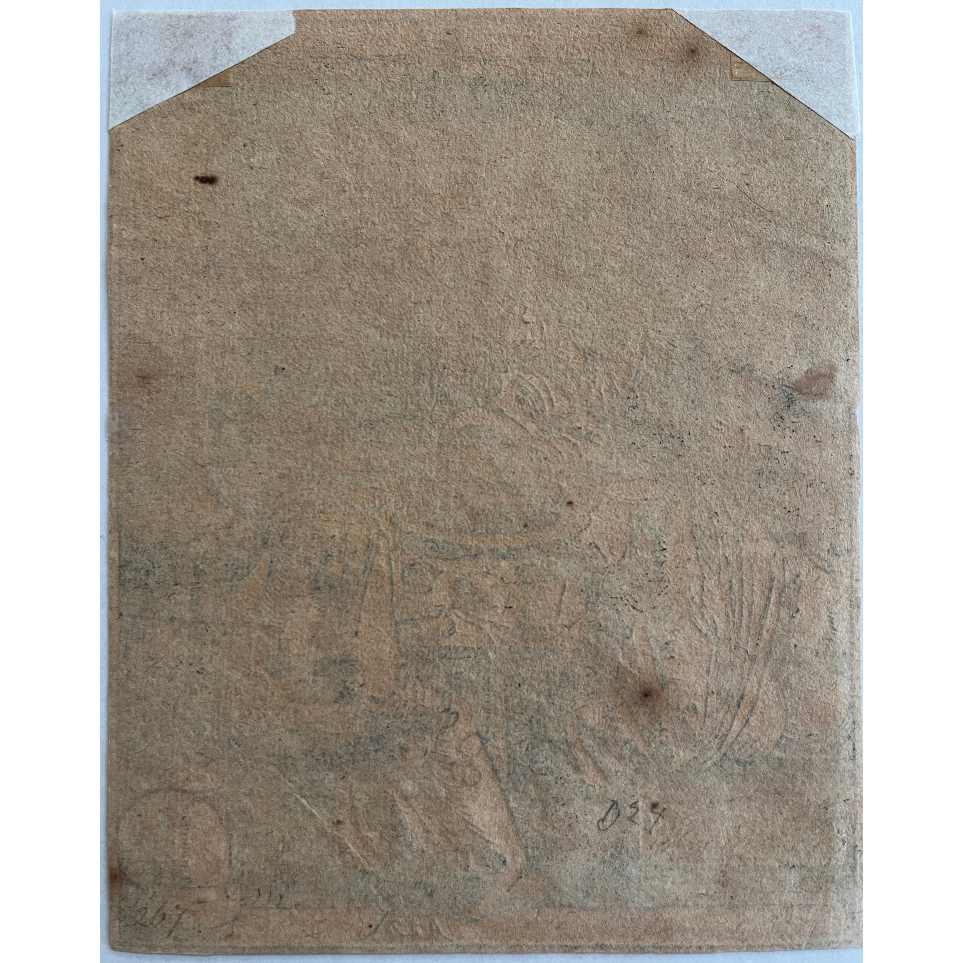 Authentic 17th Century Laid Paper Patina Detail Old Master Print Le Historique