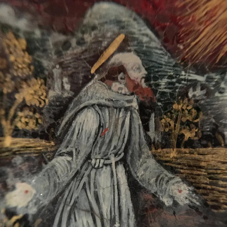 Antique-Italian-Devotional-Relic-St-Clare-of-Assisi-Pendant