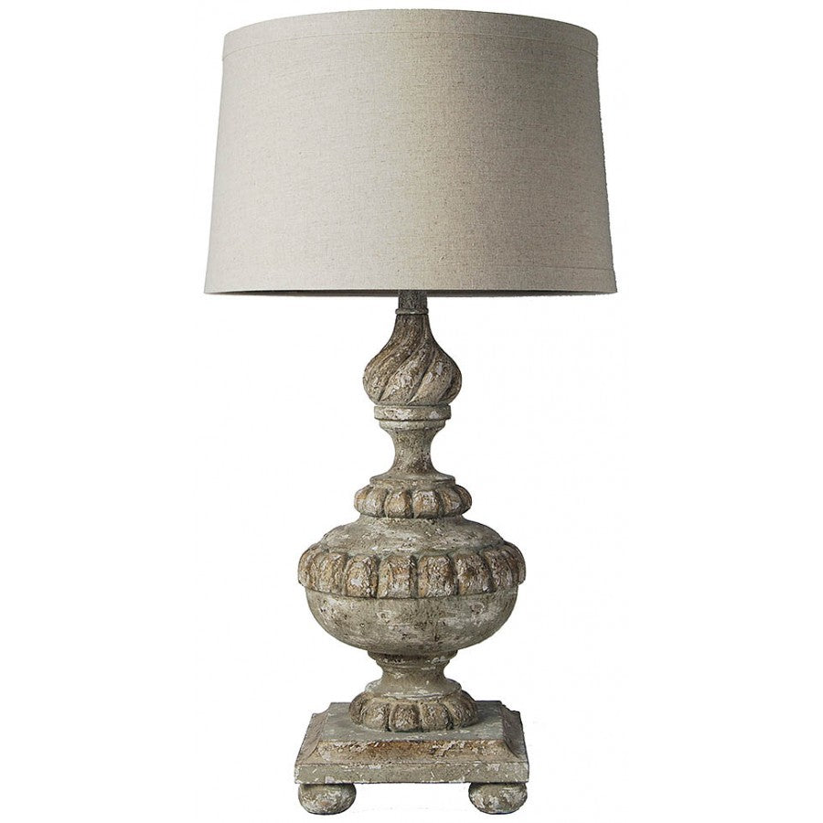Provence Home Weathered Antique style Urn Table Lamp